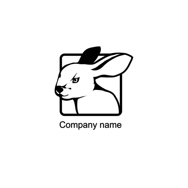 Logotipo de coelho com lugar para o nome da empresa —  Vetores de Stock