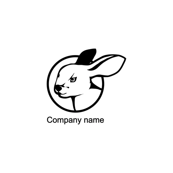 Logo de lapin avec place pour le nom de l'entreprise — Image vectorielle