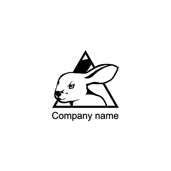 兔子的标识与公司名称的地方 — 图库矢量图片