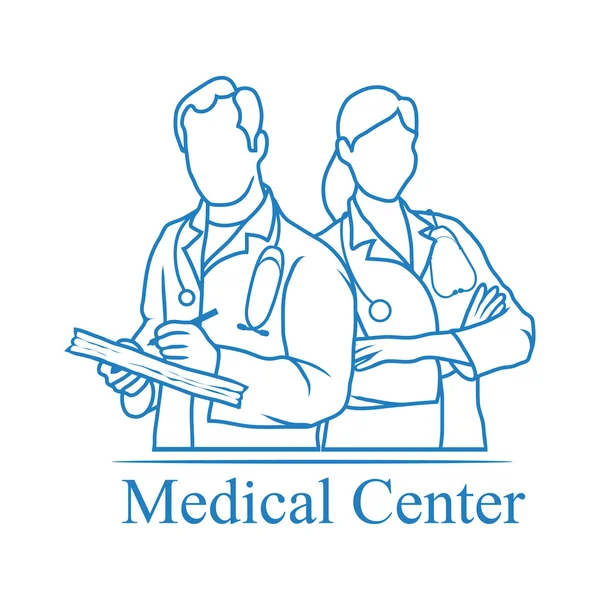 Orvosi központ ikonra — Stock Vector