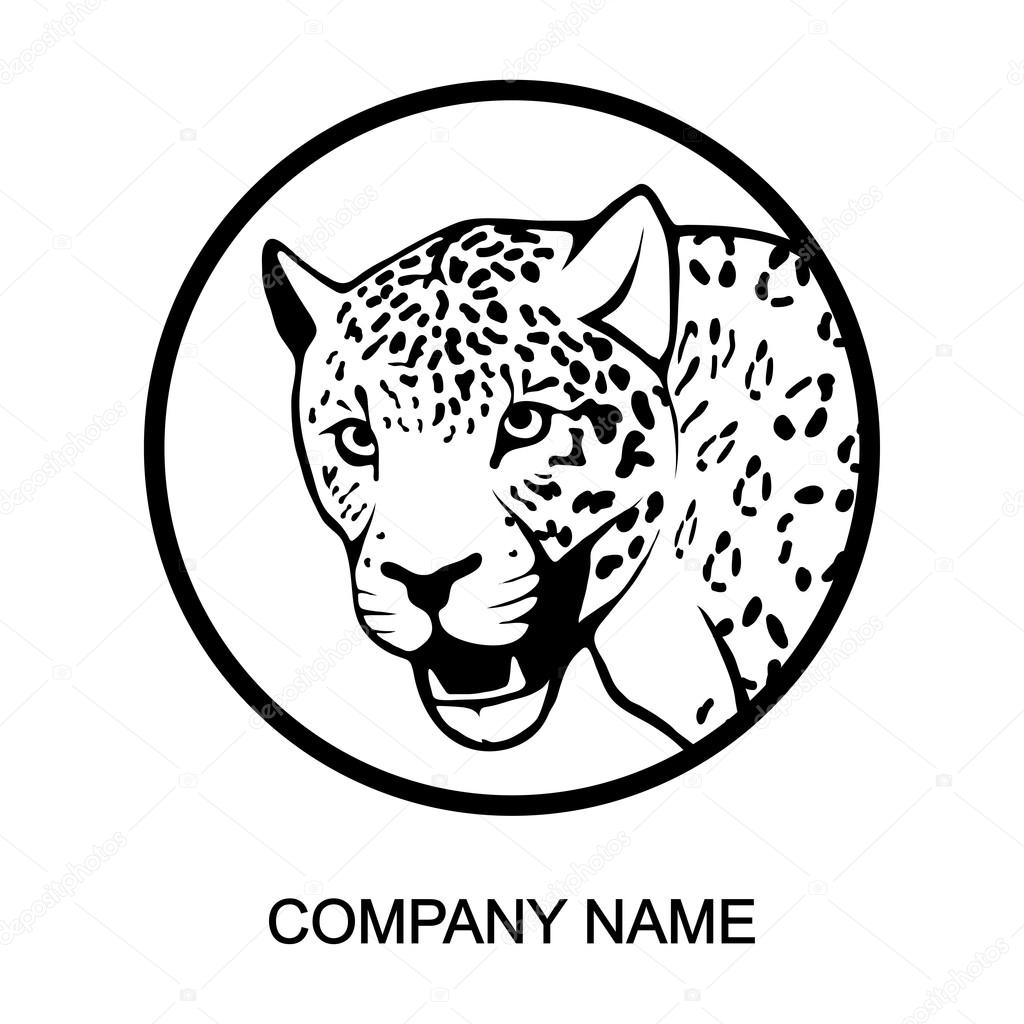 Leopard logo with place for company name