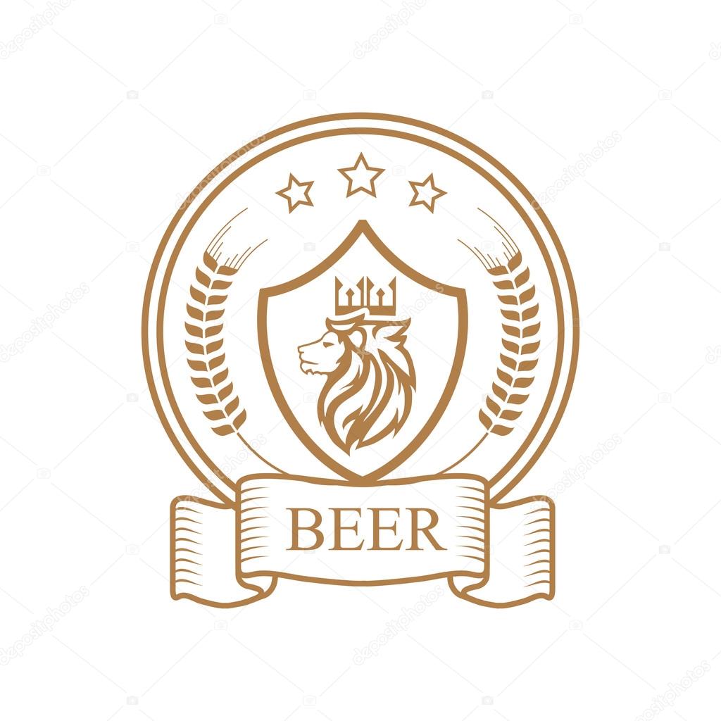 lion logo for beer