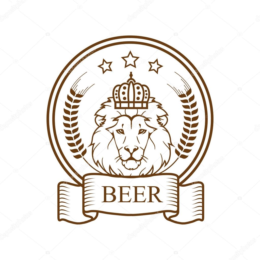 lion logo for beer