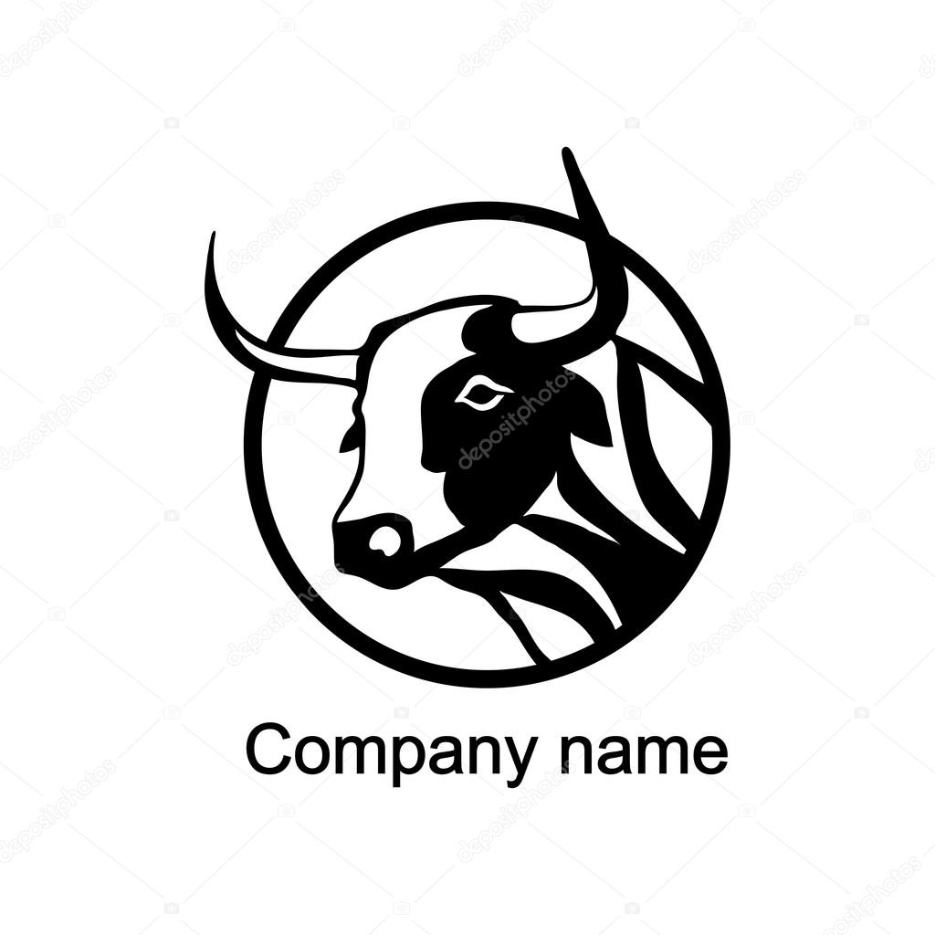 Buffalo logo with place for company name,vector illustration