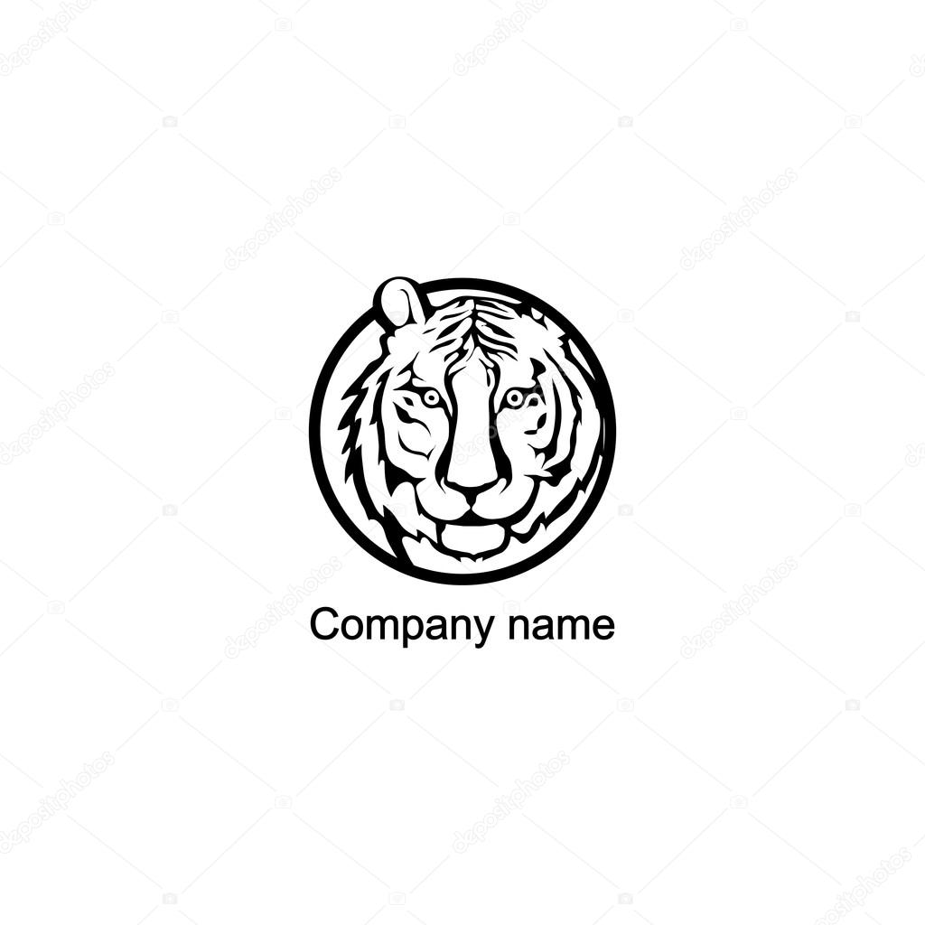 Tiger logo with place for company name,vector illustration