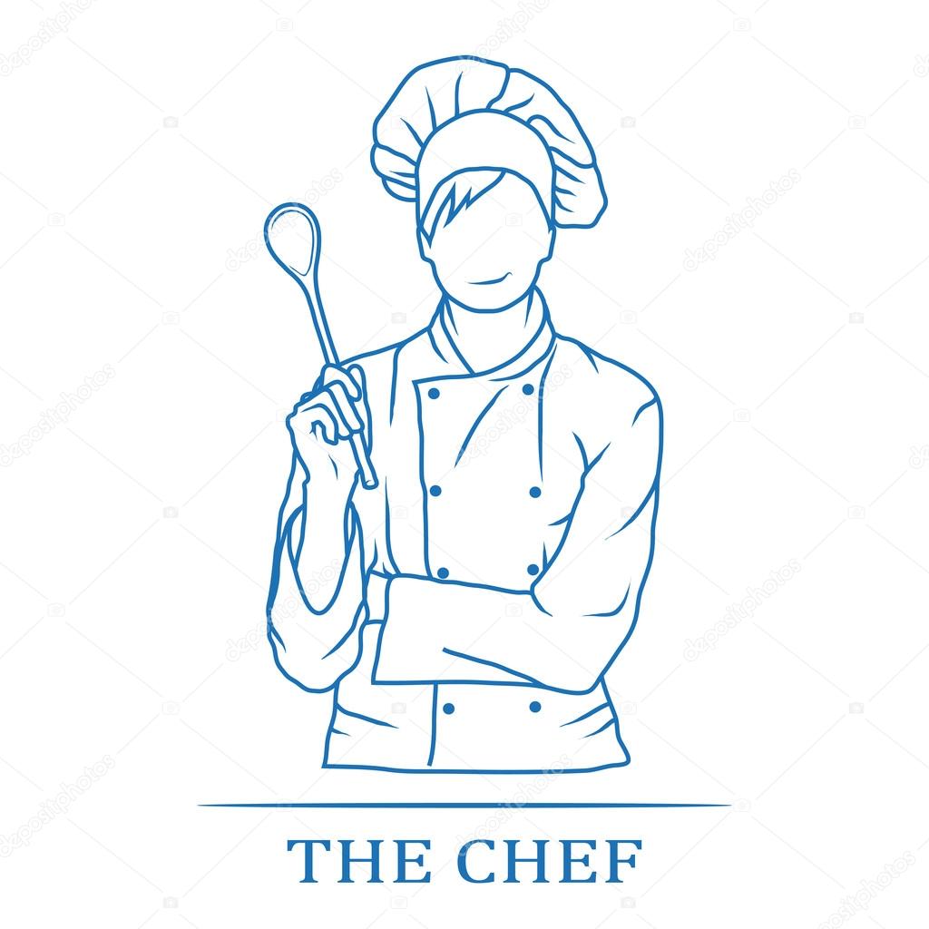 Chef icon with place for text