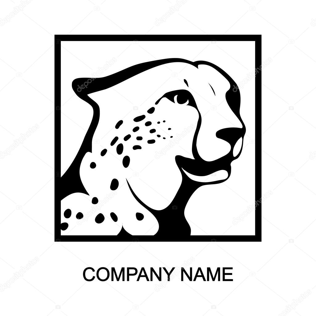 Cheetah logo with place for company name,vector illustration