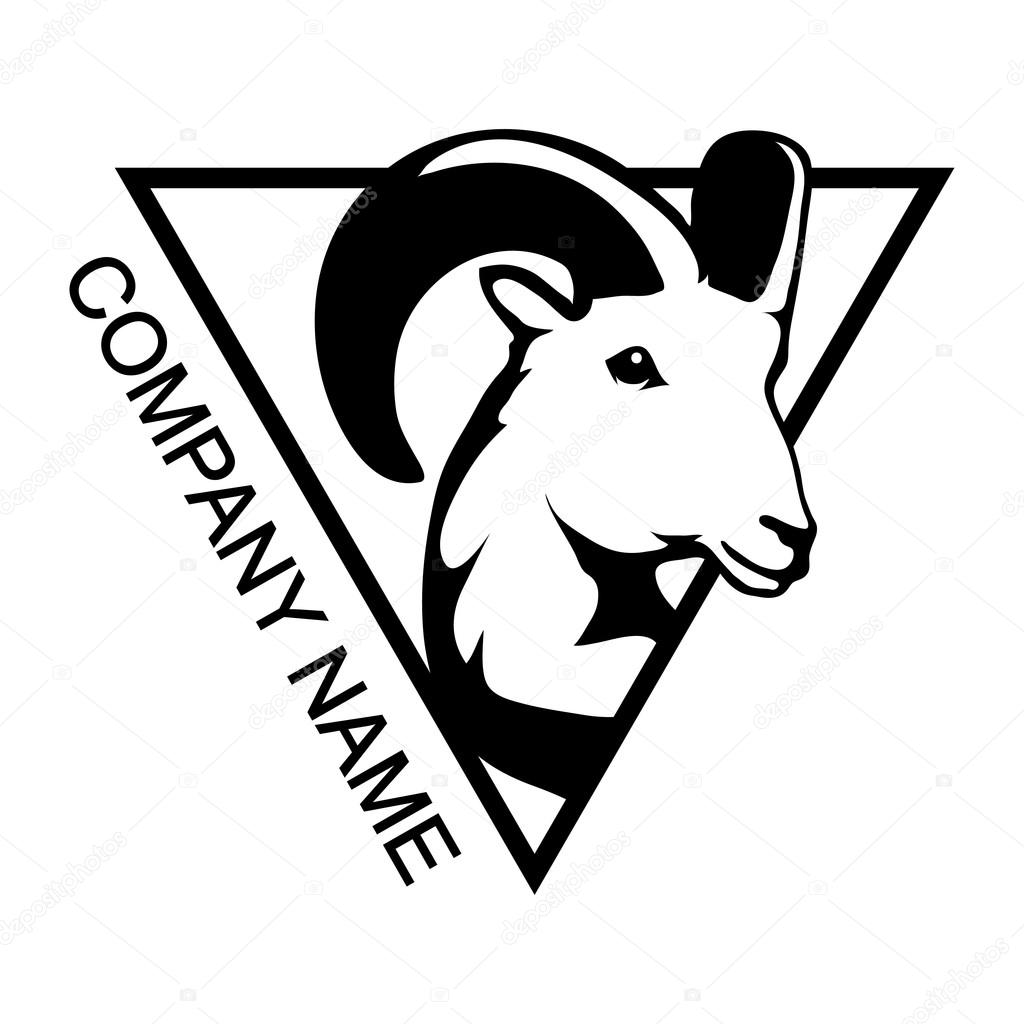 Ram logo  with place for company name,vector illustration