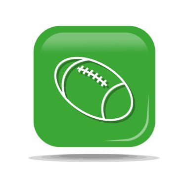 Ragbi topu düz simgesi.