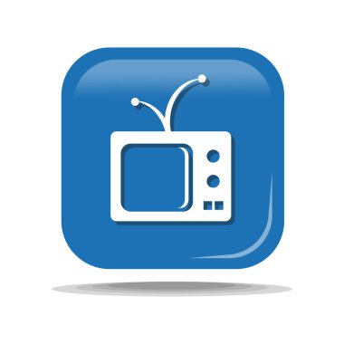 TV düz simgesi.