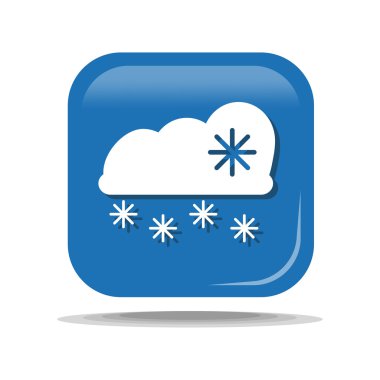 Kar bulut düz simgesi