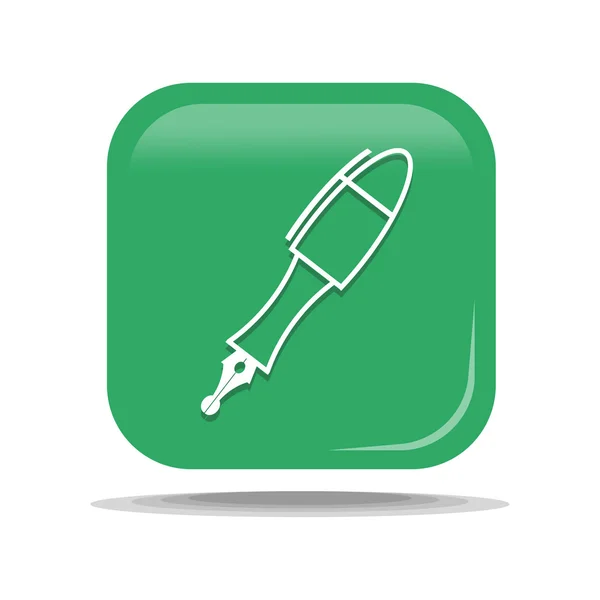 Flat Icon of ink pen — Stock Vector