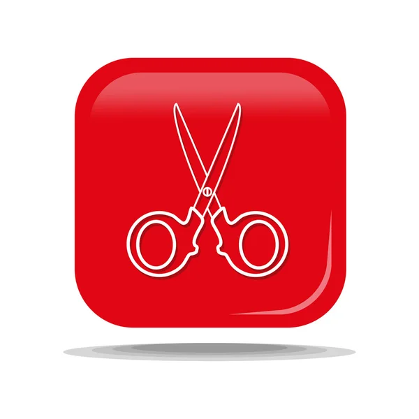 Flat Icon of scissors. — Stock Vector