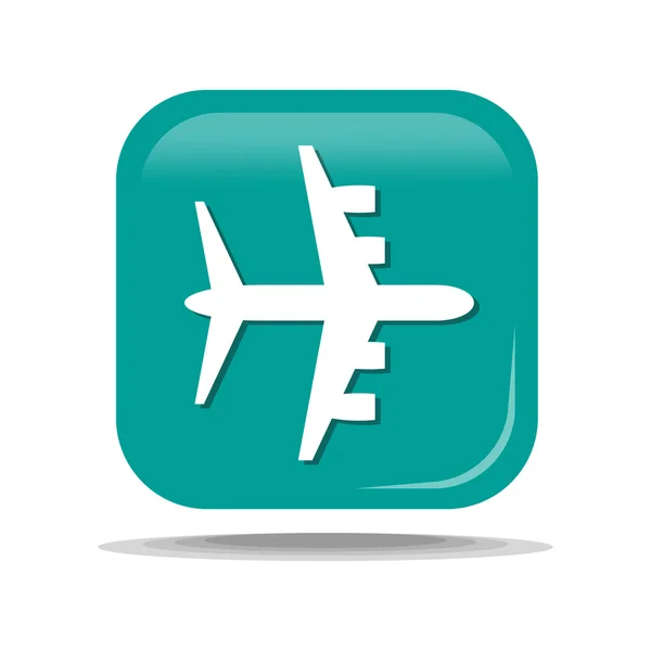 Flat Icon of aircraft. — Stock Vector