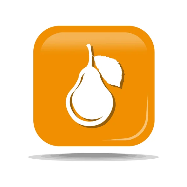 Flat Icon of pear. — Stock Vector