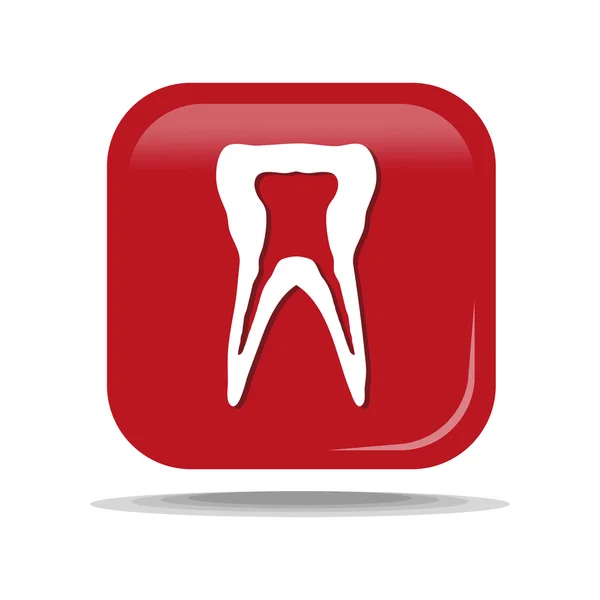 Плоская икона зуба . — стоковый вектор
