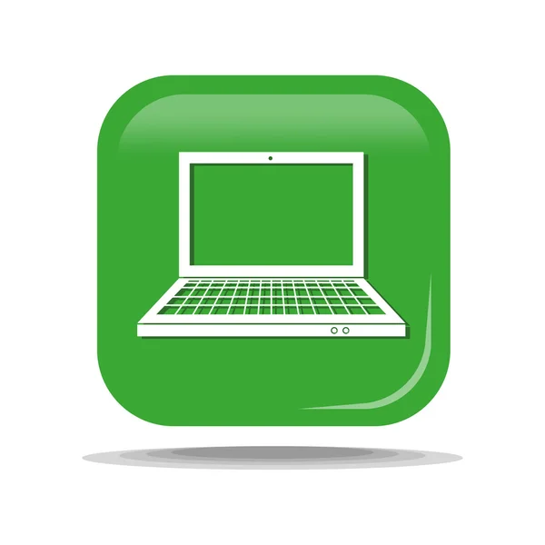 Icône plate de l'ordinateur portable . — Image vectorielle