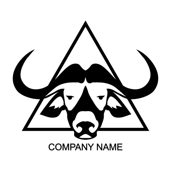 Logo Buffalo con il luogo per il nome dell'azienda — Vettoriale Stock