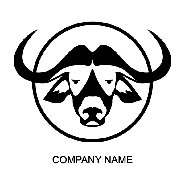 Logotipo Buffalo com lugar para o nome da empresa — Vetor de Stock