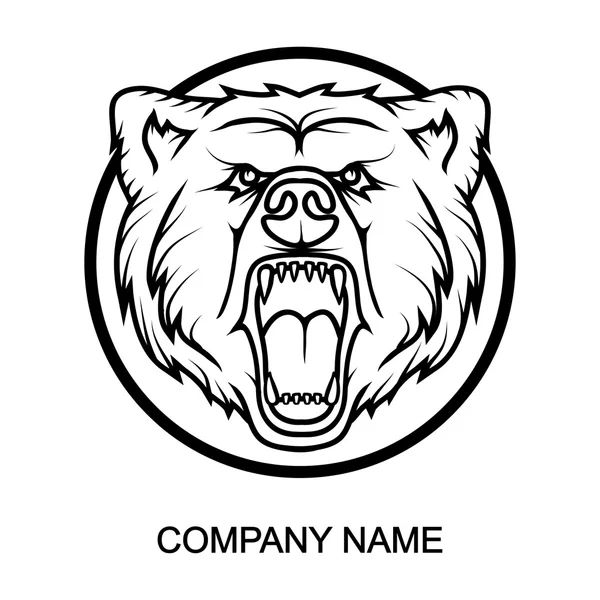 Logotipo del oso con lugar para el nombre de la empresa — Archivo Imágenes Vectoriales