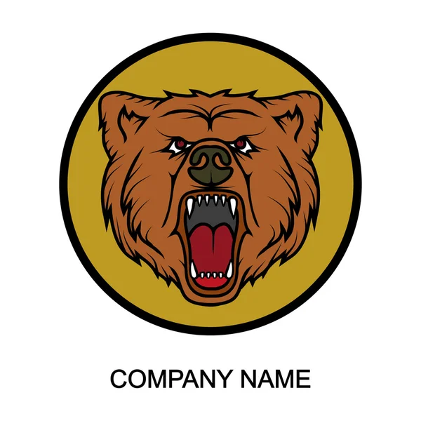 Logotipo del oso con lugar para el nombre de la empresa — Archivo Imágenes Vectoriales