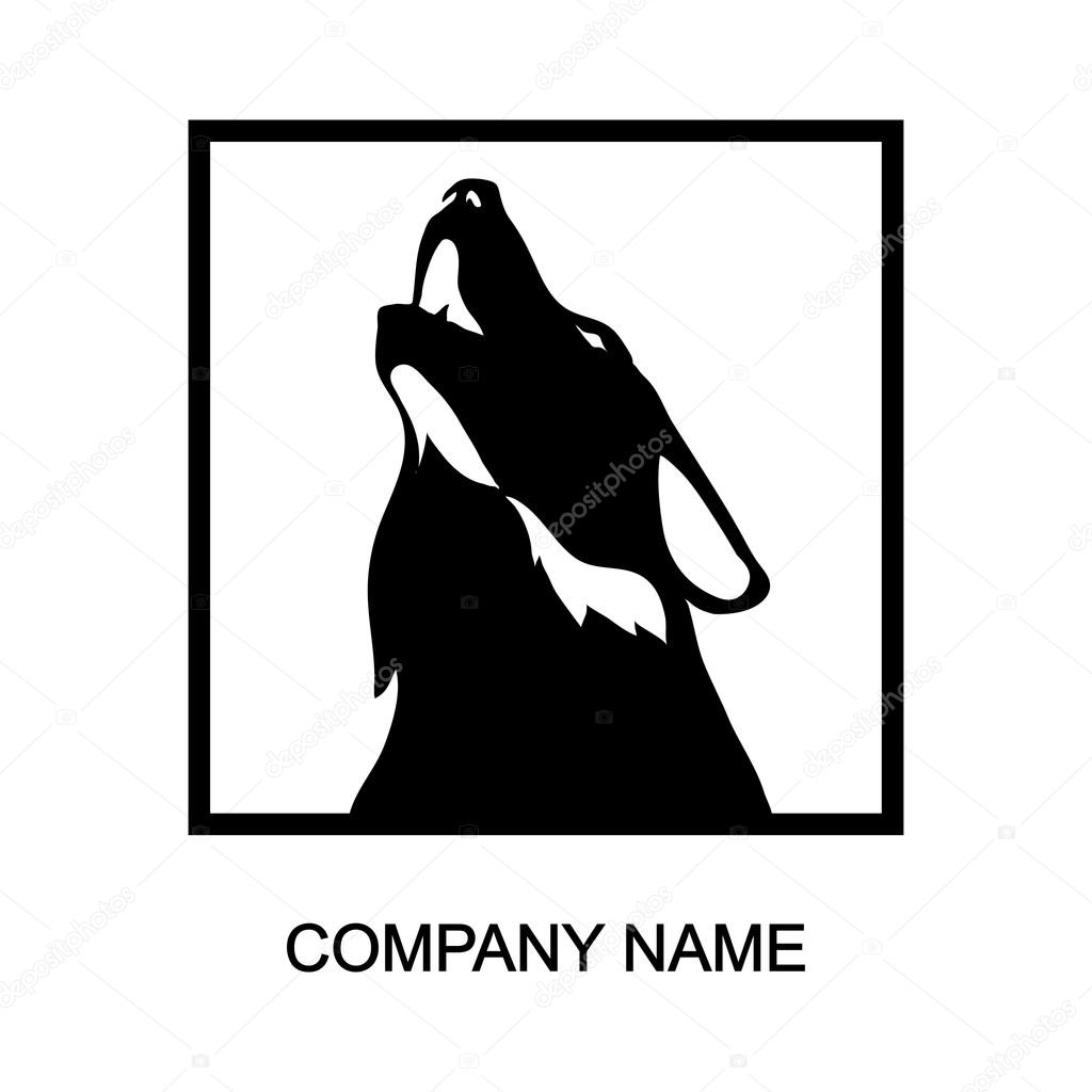Wolf logo with place for company name ,vector illustration