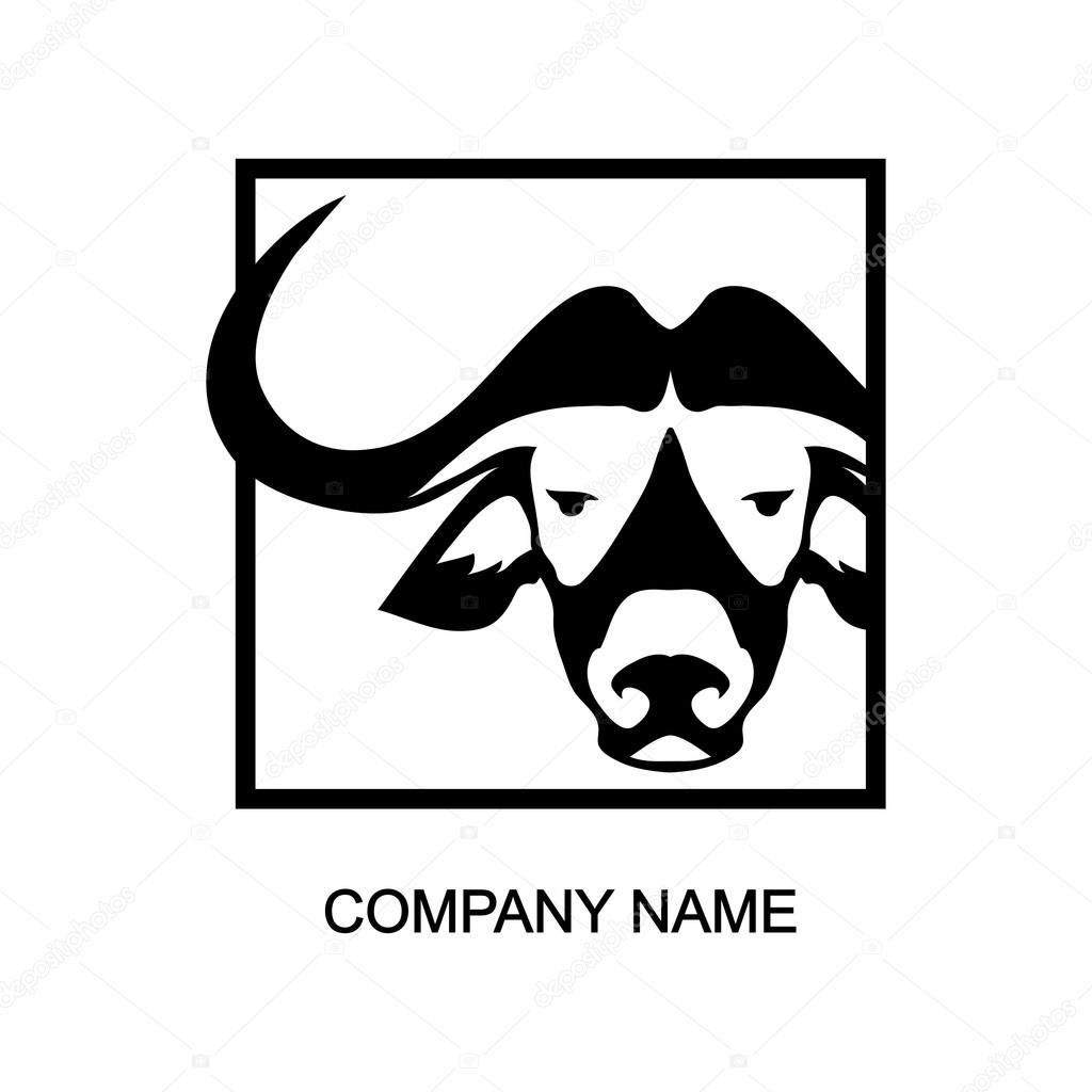 Buffalo logo  with place for company name ,vector illustration