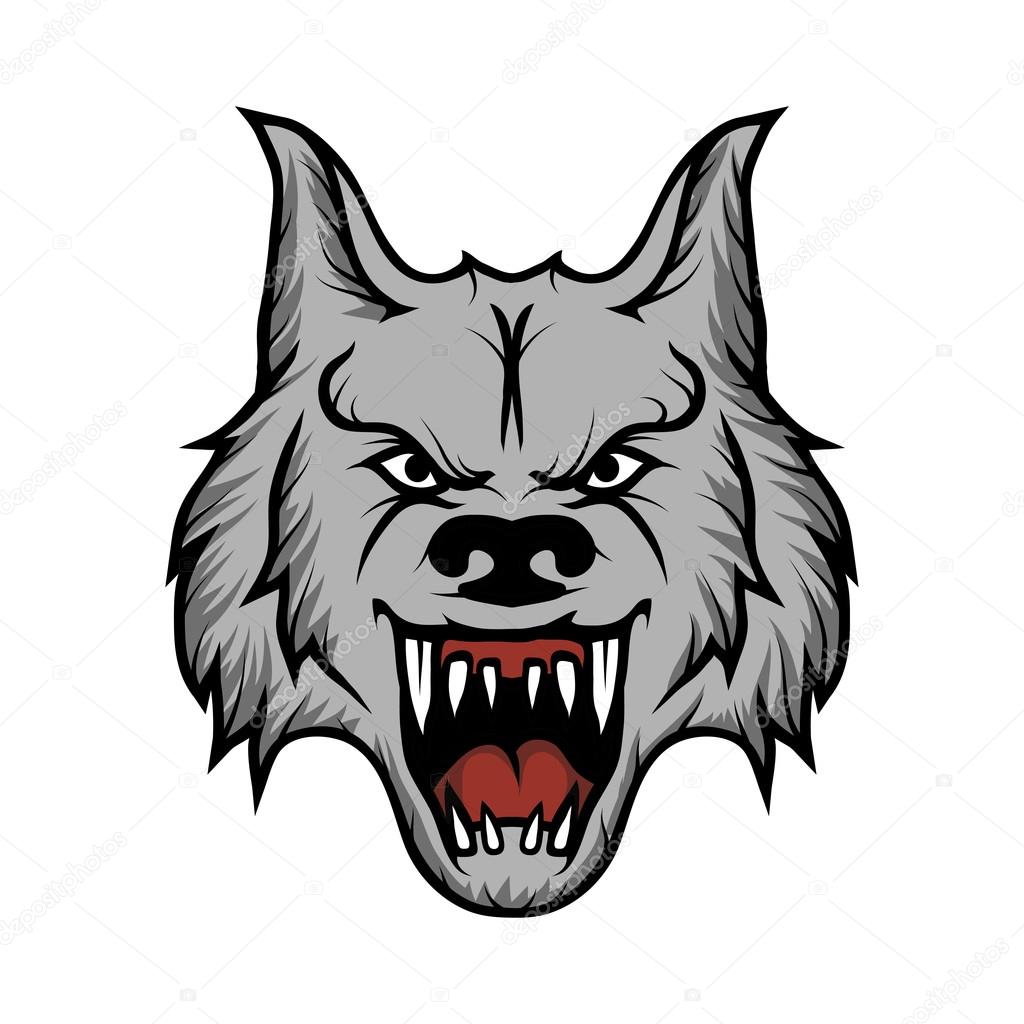 Wolf logo with place for company name