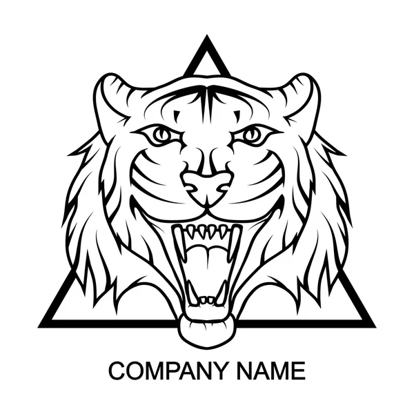 Tiger logo  with place for company name — Stock Vector