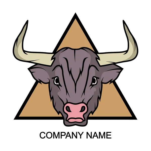Logo Bull avec place pour le nom de l'entreprise — Image vectorielle