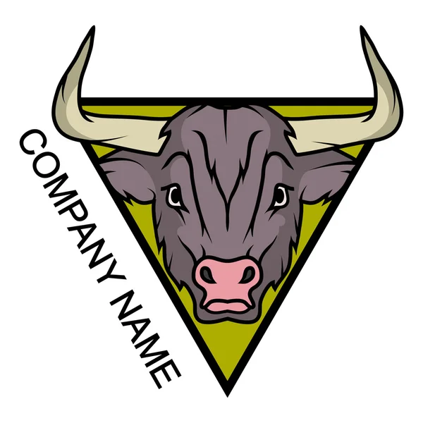 Logo Bull avec place pour le nom de l'entreprise — Image vectorielle