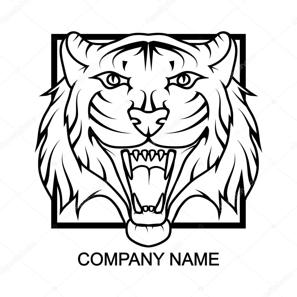 Tiger logo  with place for company name,vector illustration