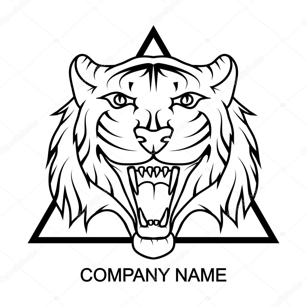 Tiger logo  with place for company name,vector illustration