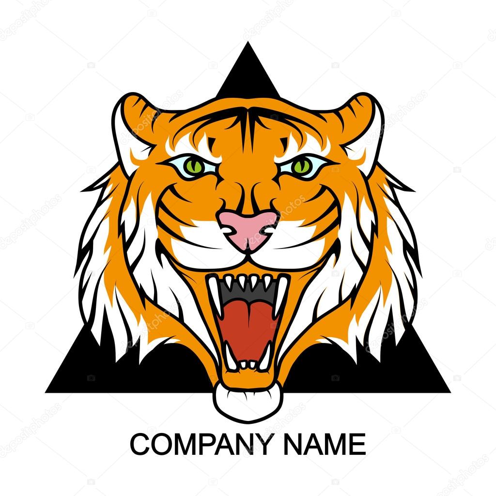 Tiger logo  with place for company name,vector illustration