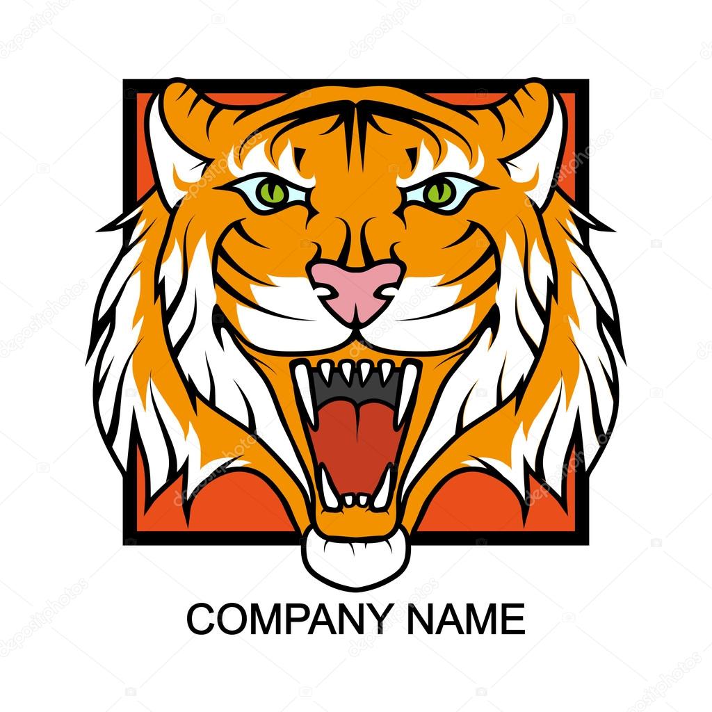 Tiger logo  with place for company name,vector illustration