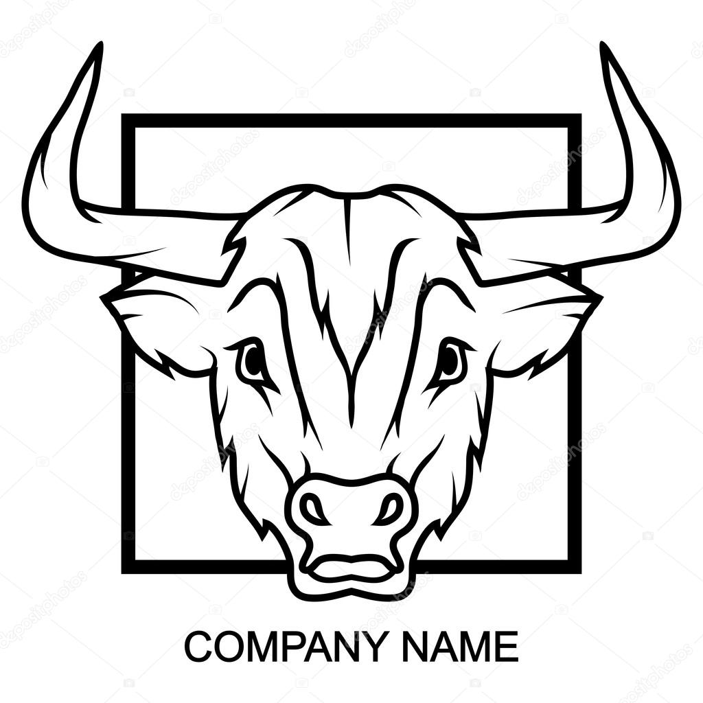 Bull logo with place for company name,vector illustration
