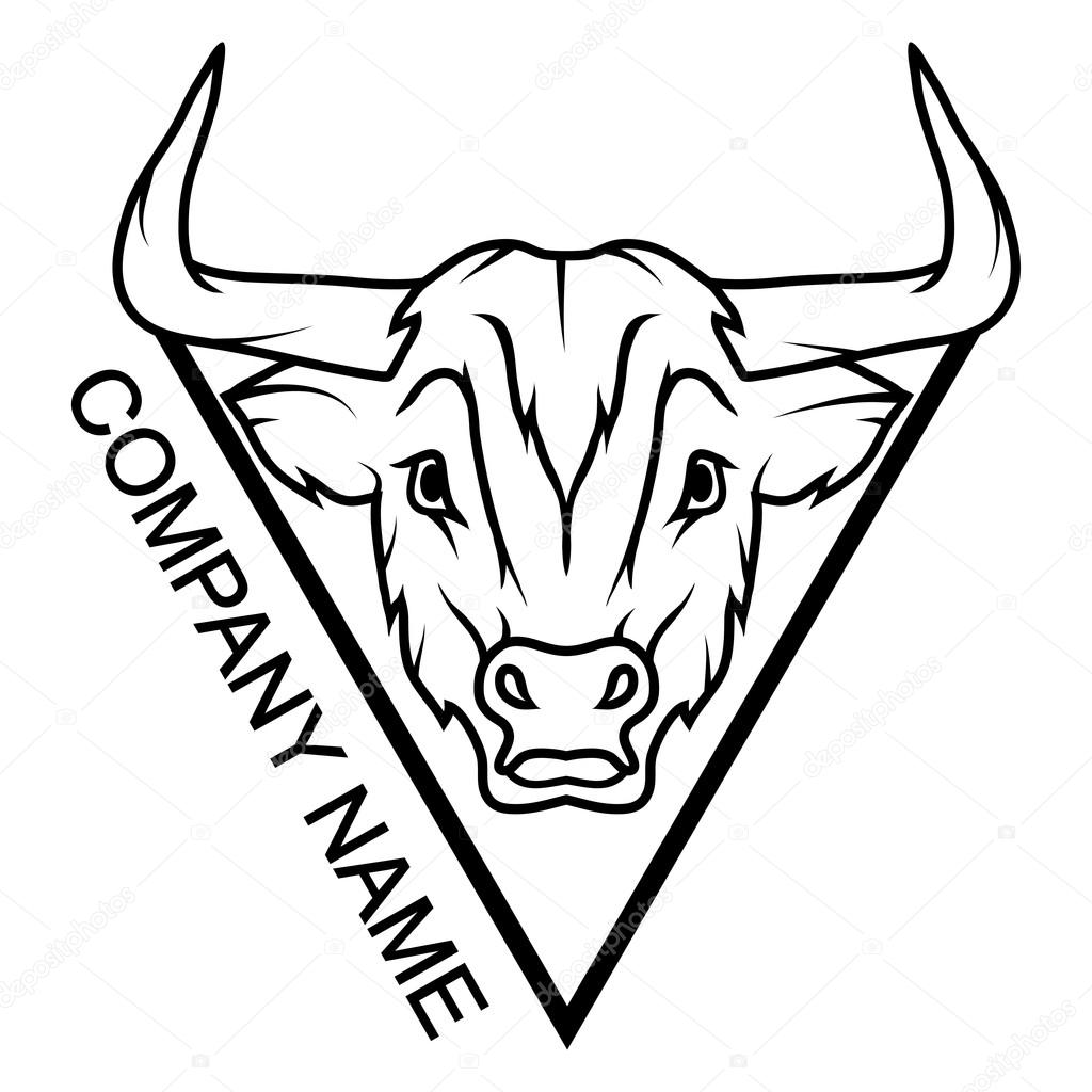 Bull logo with place for company name,vector illustration