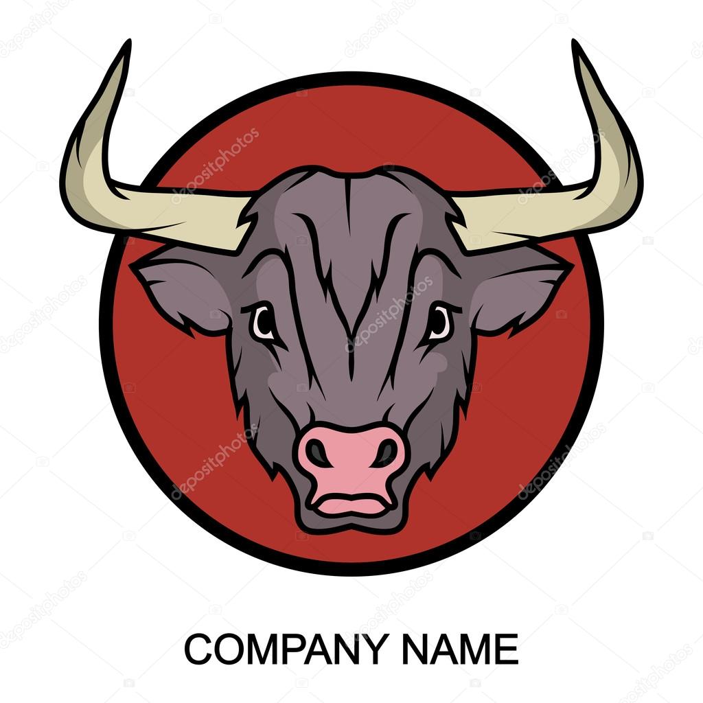 Bull logo with place for company name,vector illustration