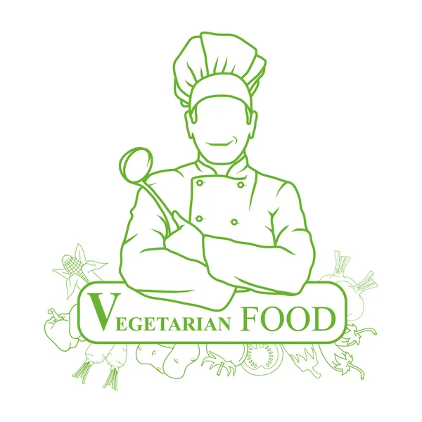 Logotipo do alimento saudável — Vetor de Stock