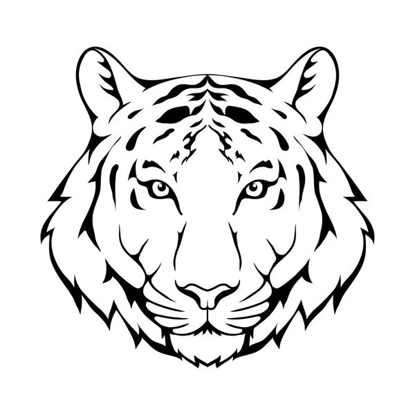 Logo met hoofd van tijger — Stockvector