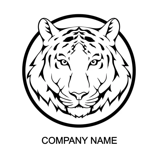 Logo con cabeza de tigre — Archivo Imágenes Vectoriales