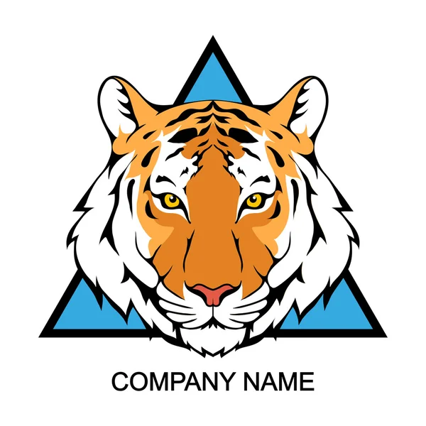 Logo mit Tigerkopf — Stockvektor