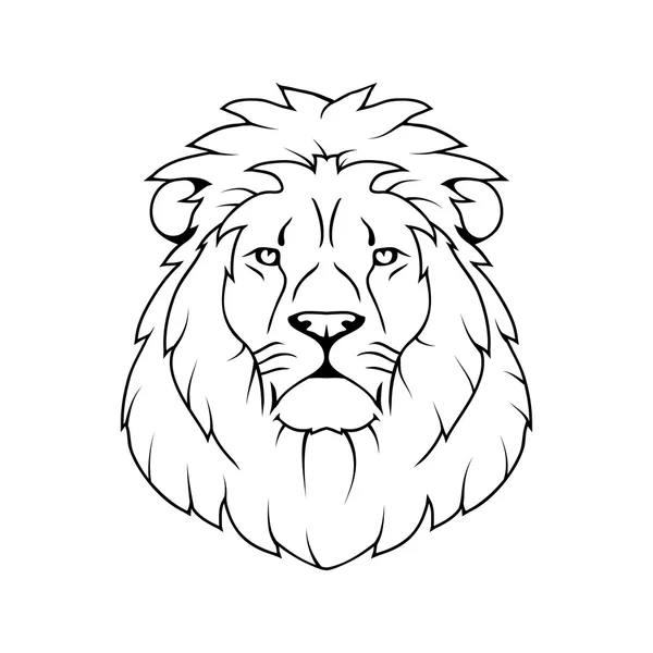 Logo mit Löwenkopf — Stockvektor