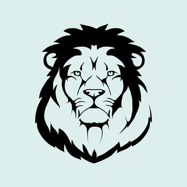 Logo with head of lion — Stock Vector