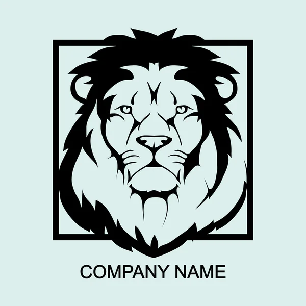 Logo with head of lion — Stock Vector