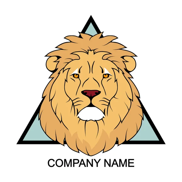 ライオンの頭を持つロゴ — ストックベクタ