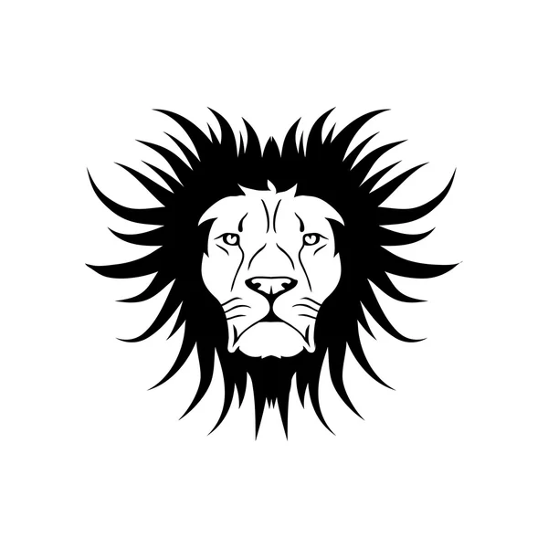 Logo with head of lion — Stock Vector