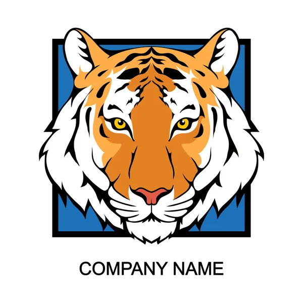 Tijger logo op wit — Stockvector