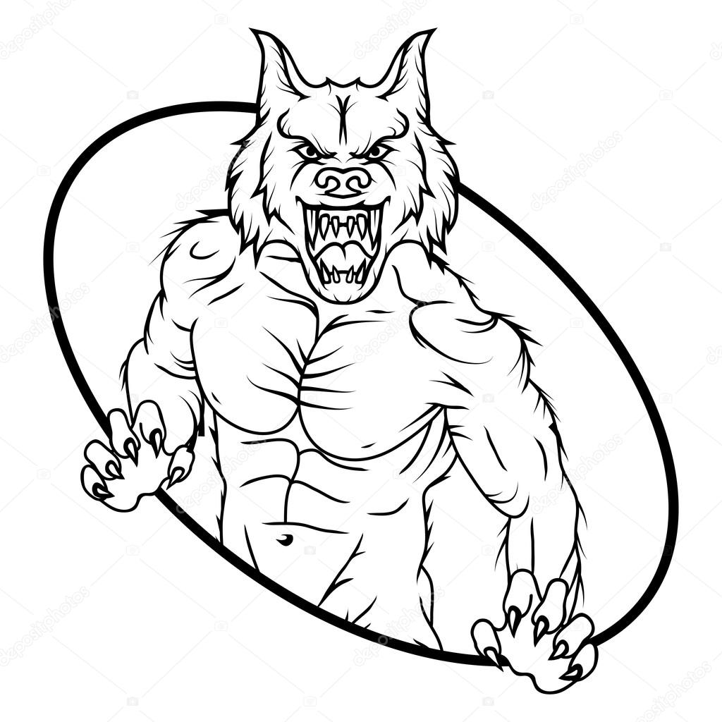 Angry wolf logo
