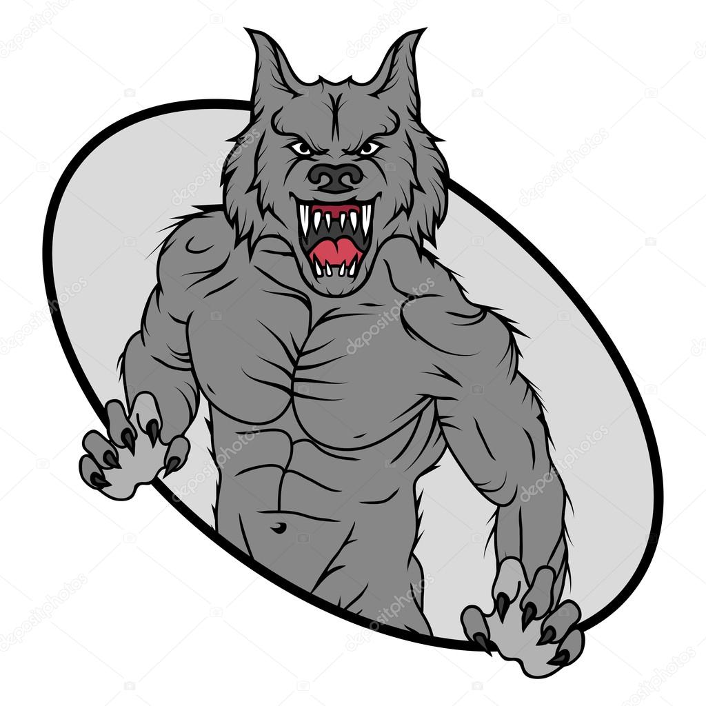 Angry wolf logo. Vector illustration
